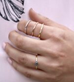 SoleJoyas Sortija de Plata Enchapada en Oro 18k con Cristal Ojo Turco