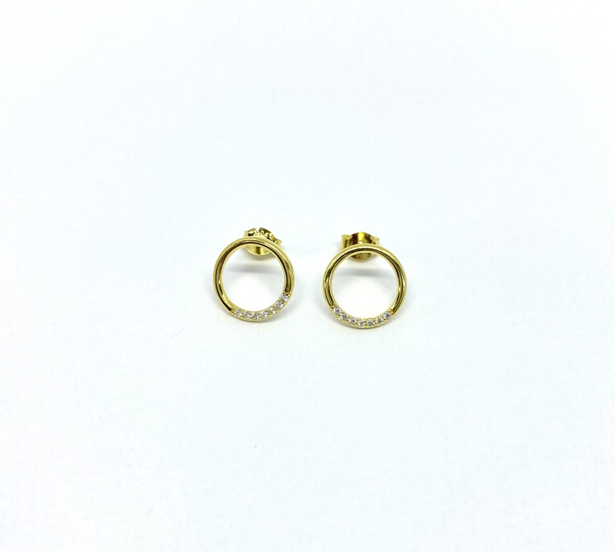 Aretes Circulo de la Vida SoleJoyas Arete de Plata Circulo de la Vida Enchapado en Oro 18k - Imagen 1