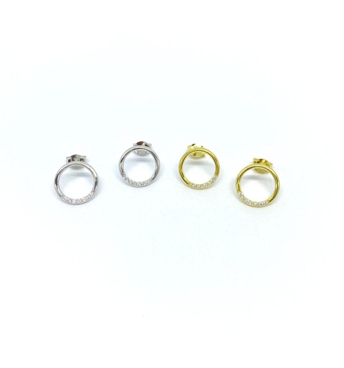 Aretes Circulo de la Vida en Plata 9.50 SoleJoyas Arete de Plata Circulo de la Vida Enchapado en Oro 18k - Imagen 2