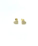 SoleJoyas Arete de Plata enchapado en Oro 18k con cristales