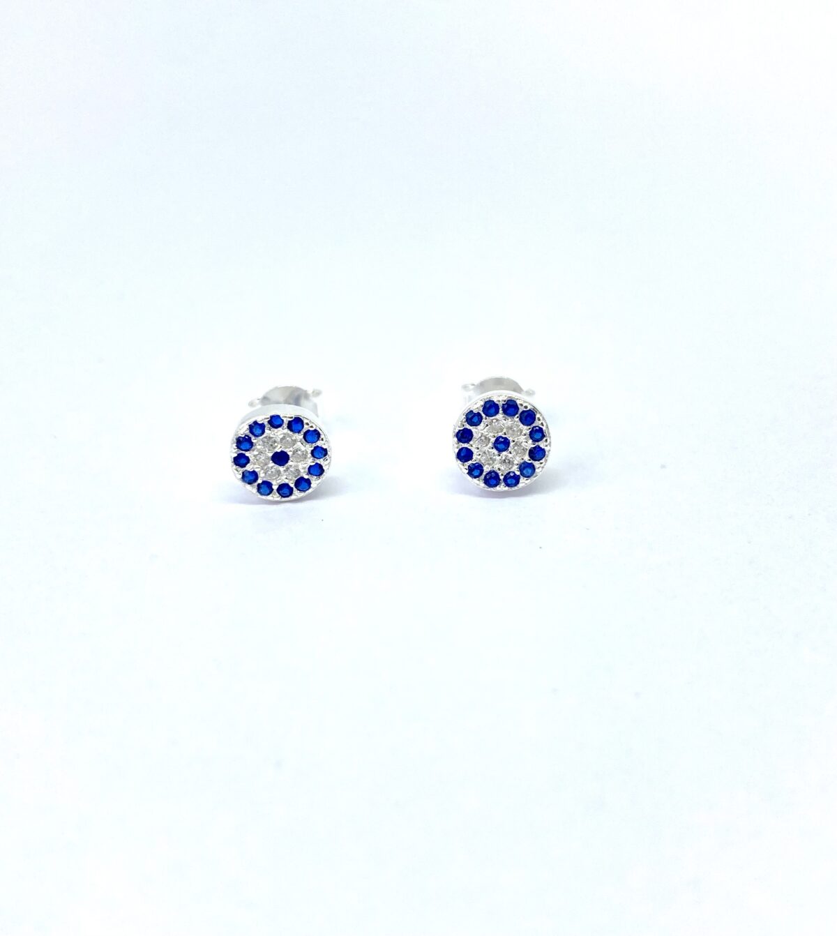 Ojo Turco con cristales SoleJoyas Arete de Plata Ojo Turco con Cristales - Imagen 1