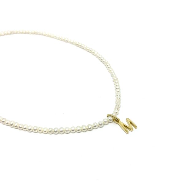 SoleJoyas Collar de Perla de Rio Dije de Oro 18k