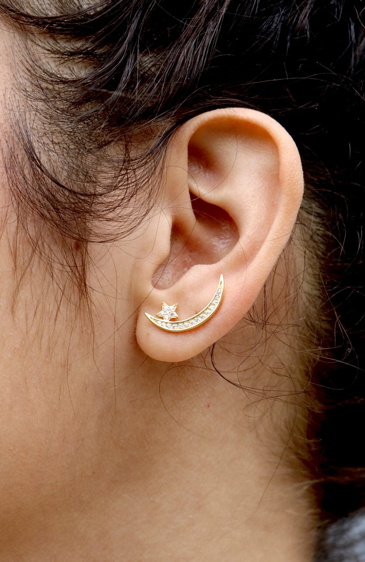 Enchapado en oro 18k modelo SoleJoyas Arete Trepador enchapado en Oro 18k - Imagen 2