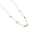 SoleJoyas Collar de Plata enchapado en Oro 18k Dijes de Protección