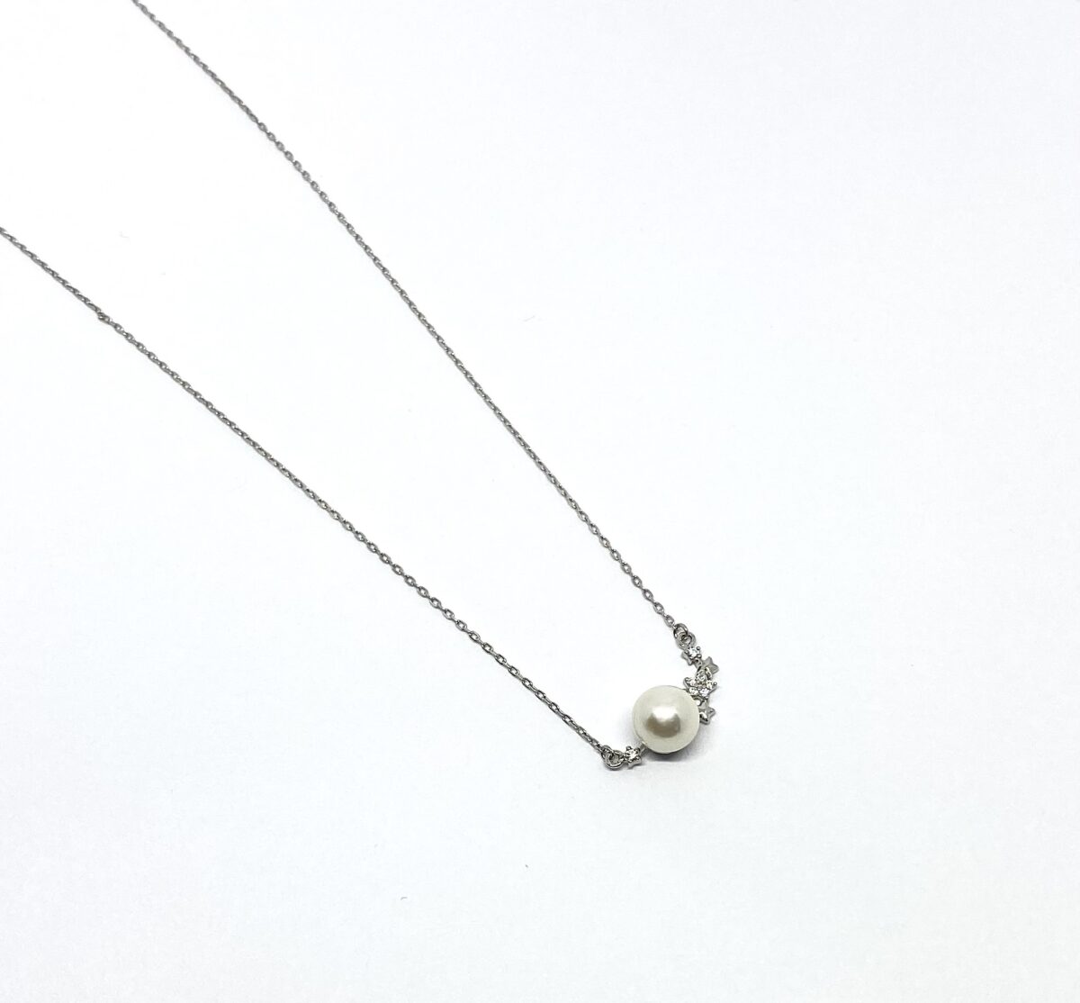 Collar de Perla Rodio SoleJoyas Collar De Plata 9.25 Perla  y Rodio con Diseño Estrellas - Imagen 1