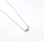 SoleJoyas Collar De Plata 9.25 Perla  y Rodio con Diseño Estrellas