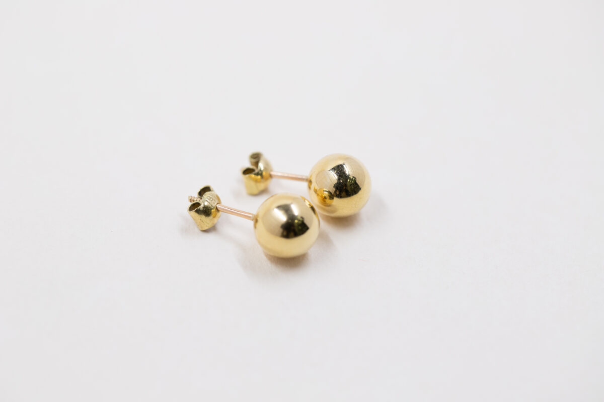 foto de bola de oro web IMG_7729 SOLE JOYAS ARETES DE ORO DE 18K ESFERA - Imagen 1