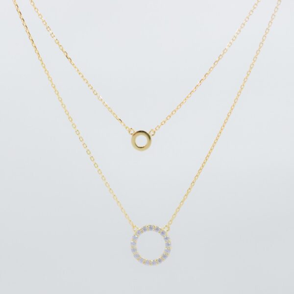 solejoyascollar annie de plata9.25 enchapado en oro 18k