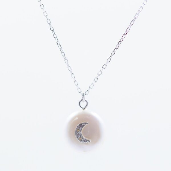 solejoyas collar aida de plata 9.25 con dije de luna