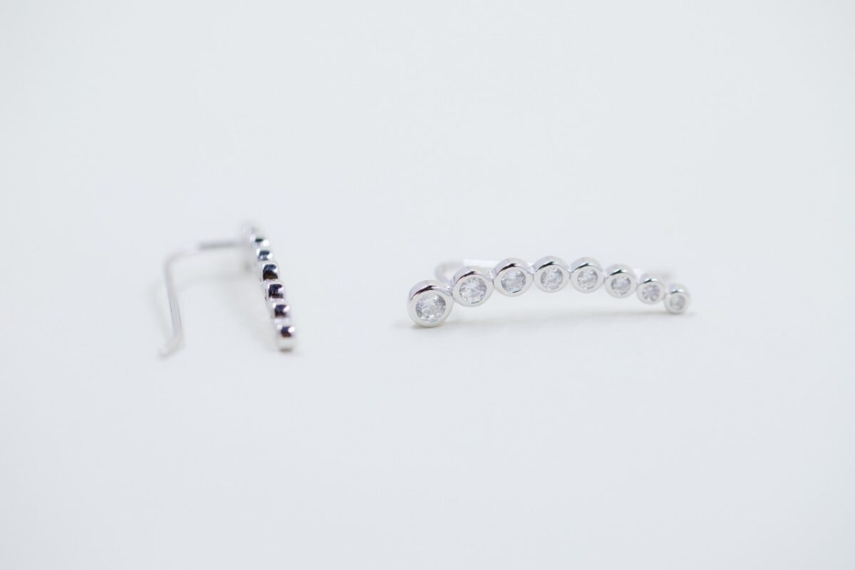 solejoyas arete andrea de plata 9.25 con circones suizos y rodio - Imagen 1