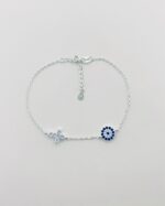 SoleJoyas Pulsera De Plata Cruz Ojo Turco - Imagen 2